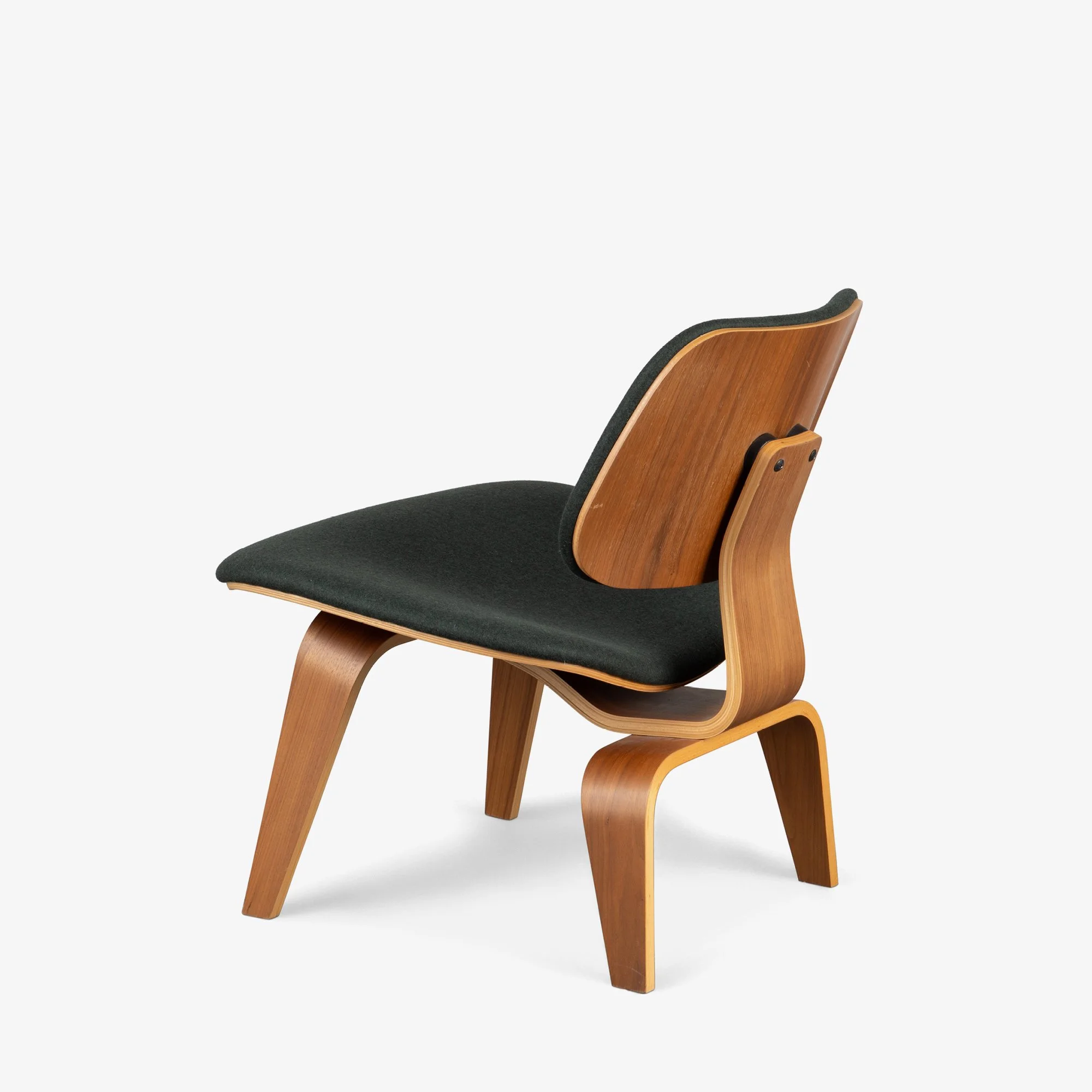 Eames Herman Miller LCW Upholstered Plywood Lounge Chairs in